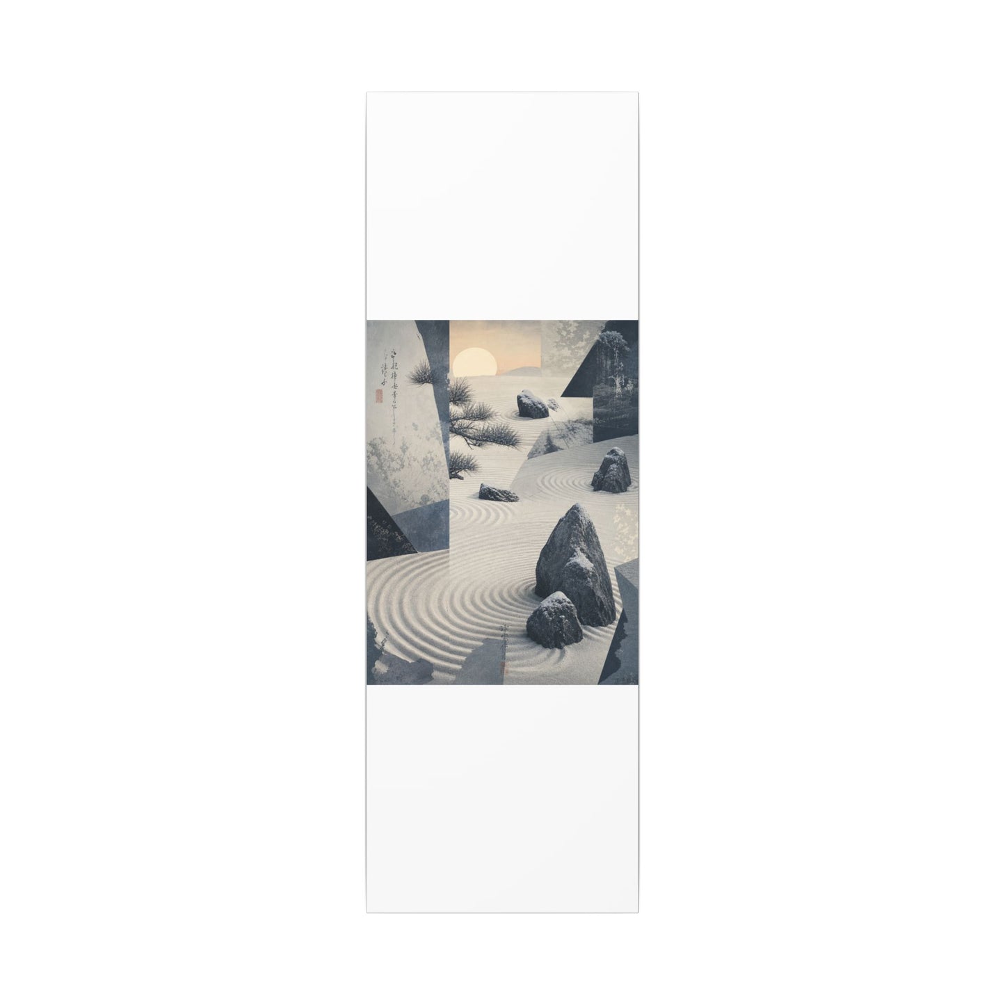 Seijaku Rock Garden Canvas Art - Zen Ukiyo E Inspired