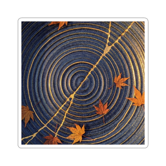 Golden Hour Water Ripple Sticker - Kintsugi Datsuzoku Art Print