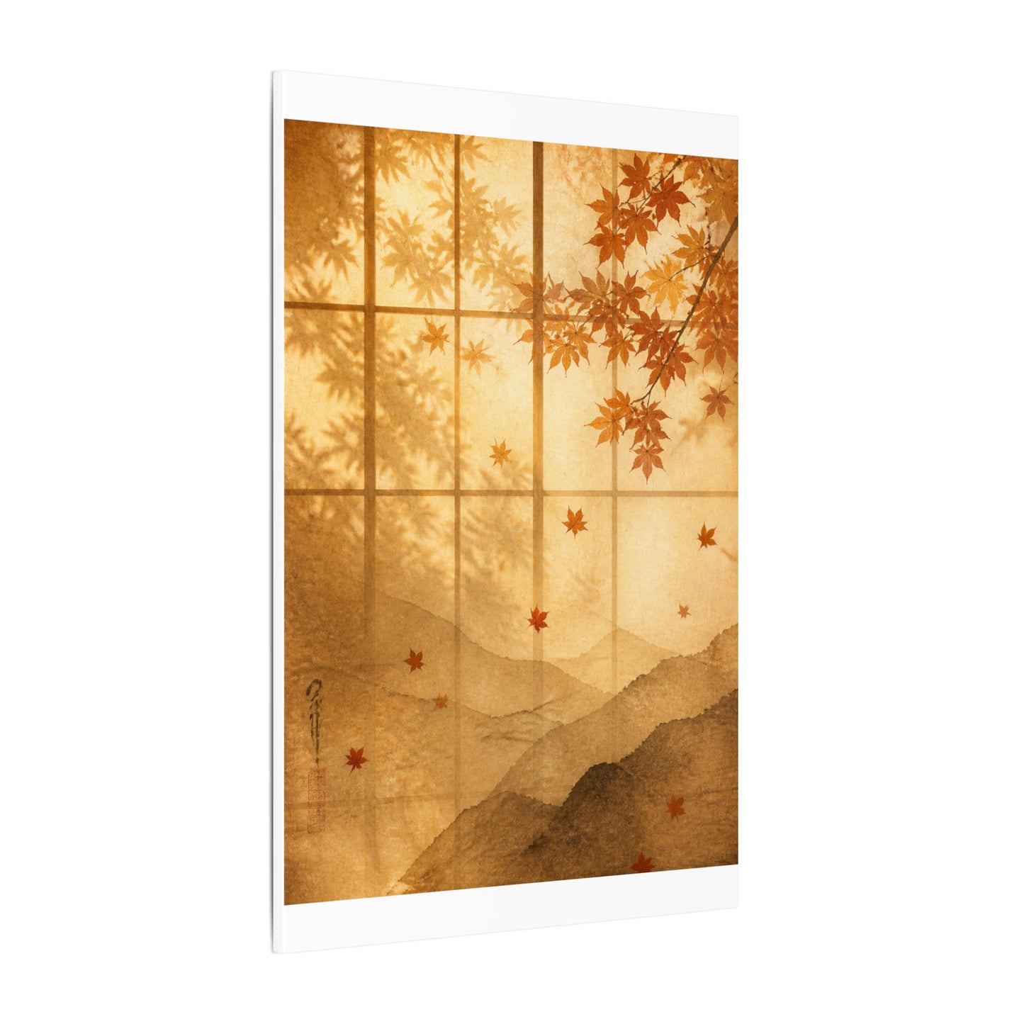 Shoji Screen Texture Canvas Art | Earthy Japandi Art