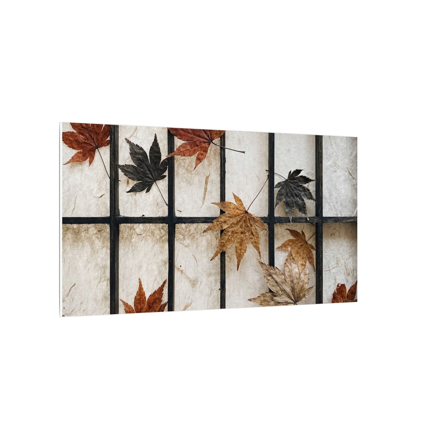 Japandi Shoji Screen in Overcast | Texture Canvas Art