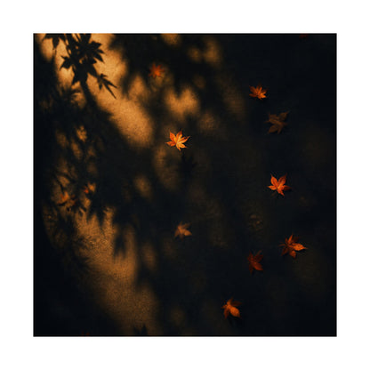 Autumn Shadow Play Moody Minimal Wall Art Print | Sophisticated Decor
