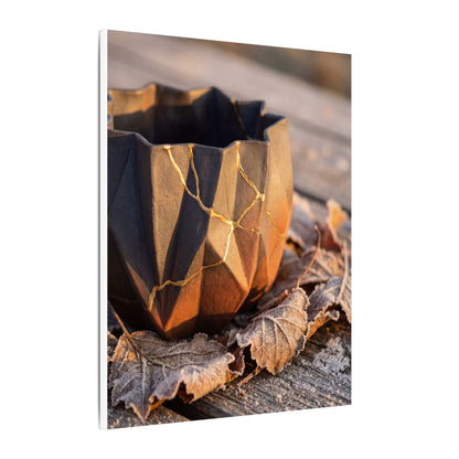 Paper Fold Gold Repair Canvas Art | Philosophical Kintsugi Art