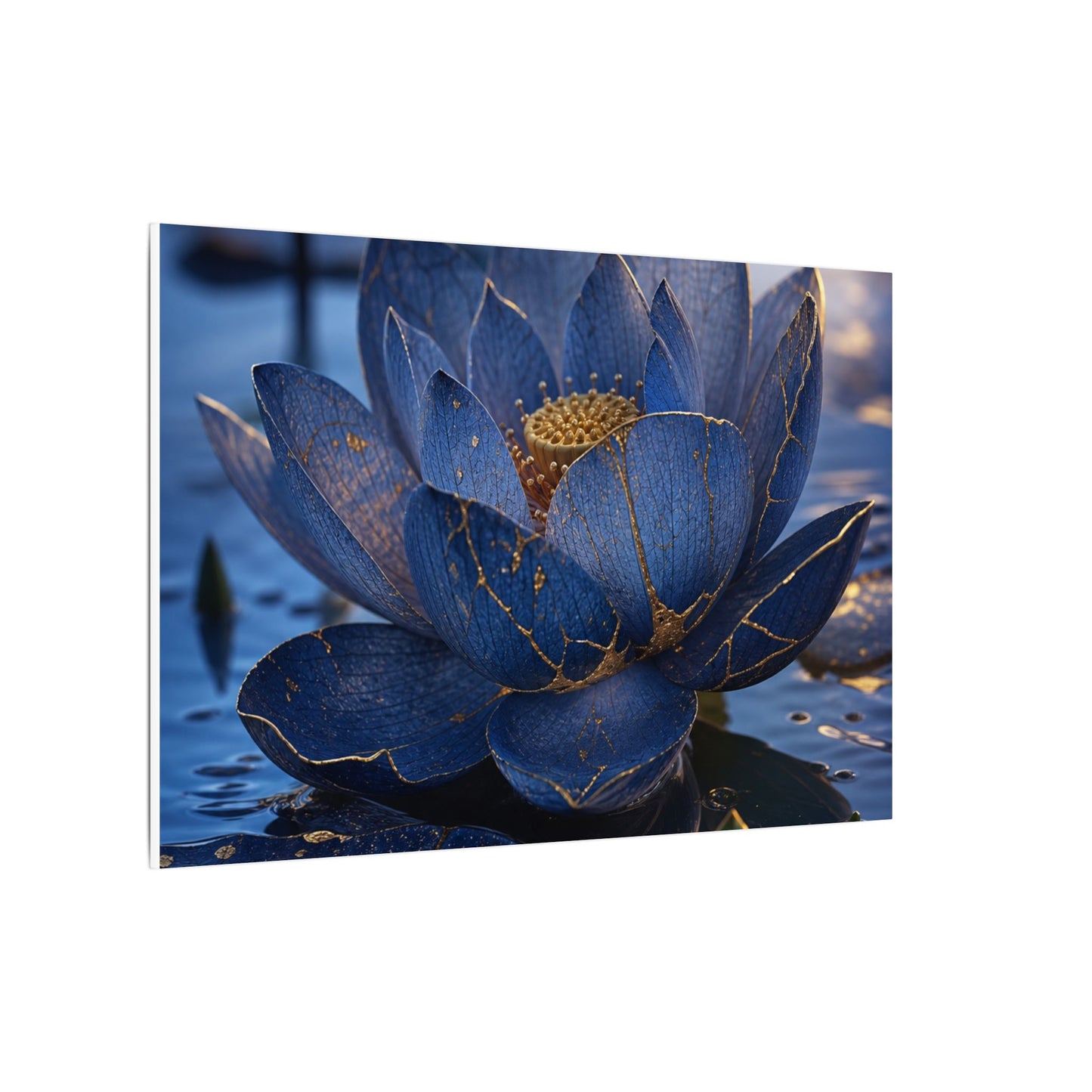 Kintsugi Lotus Flower in Dawn | Broken Beauty Canvas Art