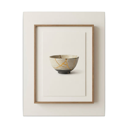 Kintsugi Charcoal Canvas Art