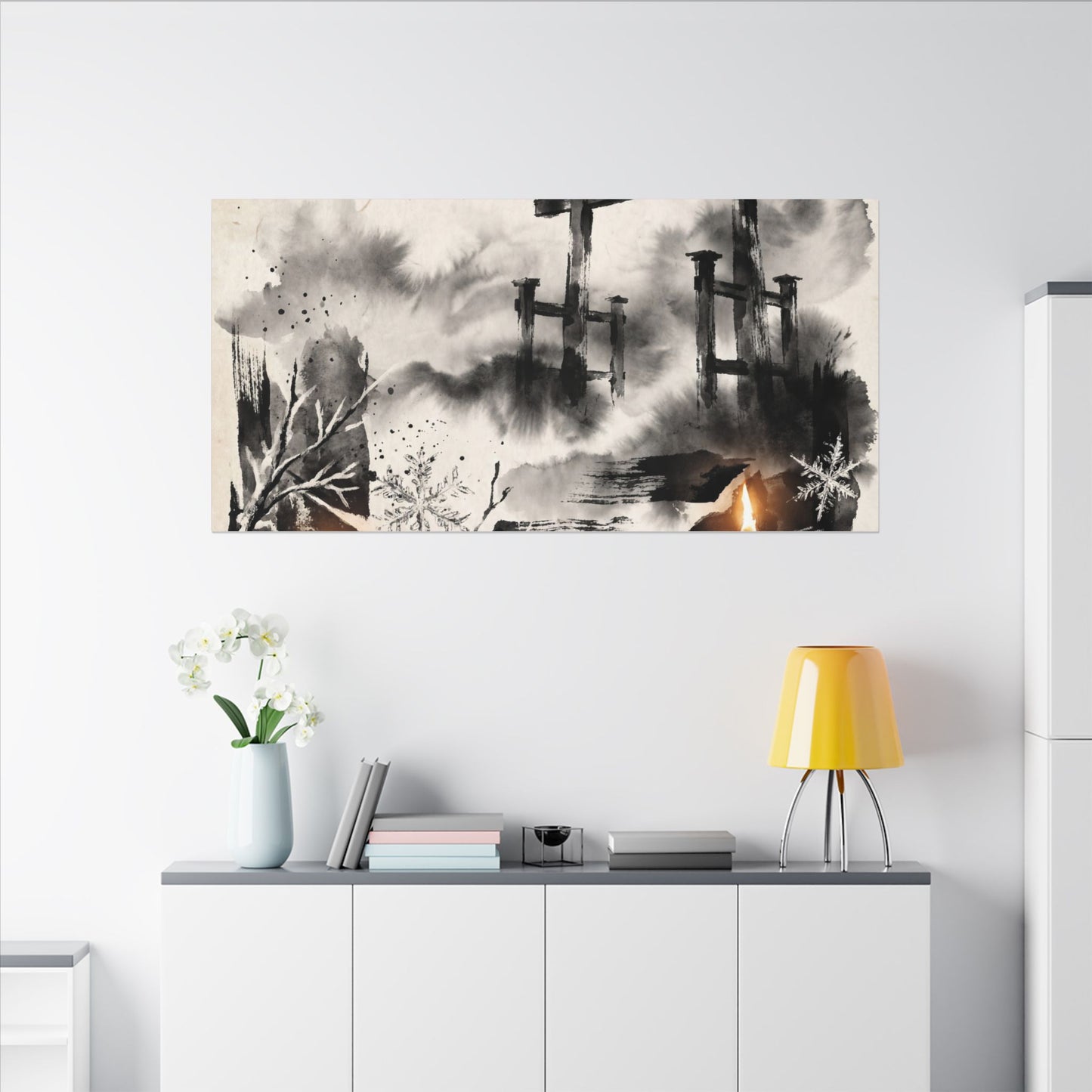 Candlelight Torii Gate Canvas Art - Zen Datsuzoku