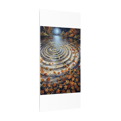 Moonlight Water Ripple Canvas Art - Kintsugi Fukinsei