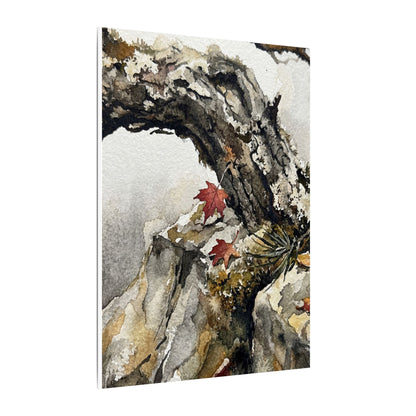 Pine Tree Autumn Canvas Art | Japandi Earthy Design