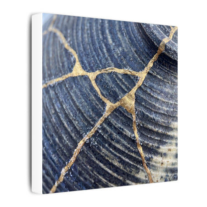 Shibui Water Ripple Canvas Art - Kintsugi Gold Repair