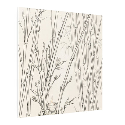 Candlelight Bamboo Grove Canvas Art - Japandi Fukinsei