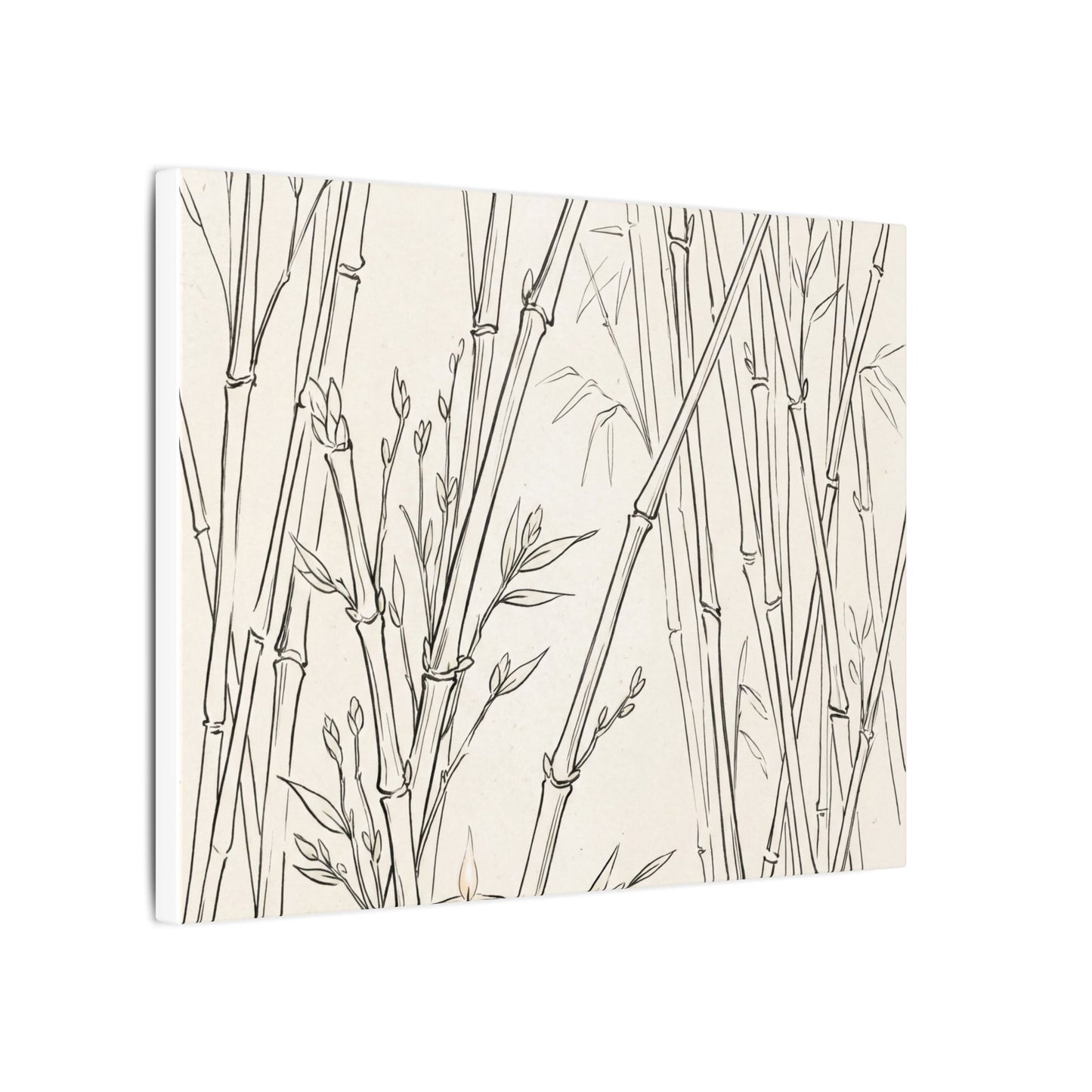 Candlelight Bamboo Grove Canvas Art - Japandi Fukinsei