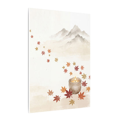Earthy Mountain Mist Canvas Art - Japanese Pattern Japandi
