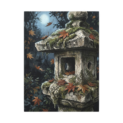 Shibui Stone Lantern Canvas Art - Japandi Minimal Line