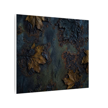 Shibui Rust Patina Canvas Art - Dark Japandi Charcoal Ink