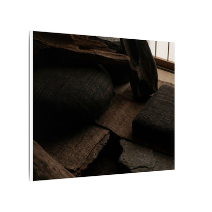 Dark Japandi Shadow Zen Canvas Art