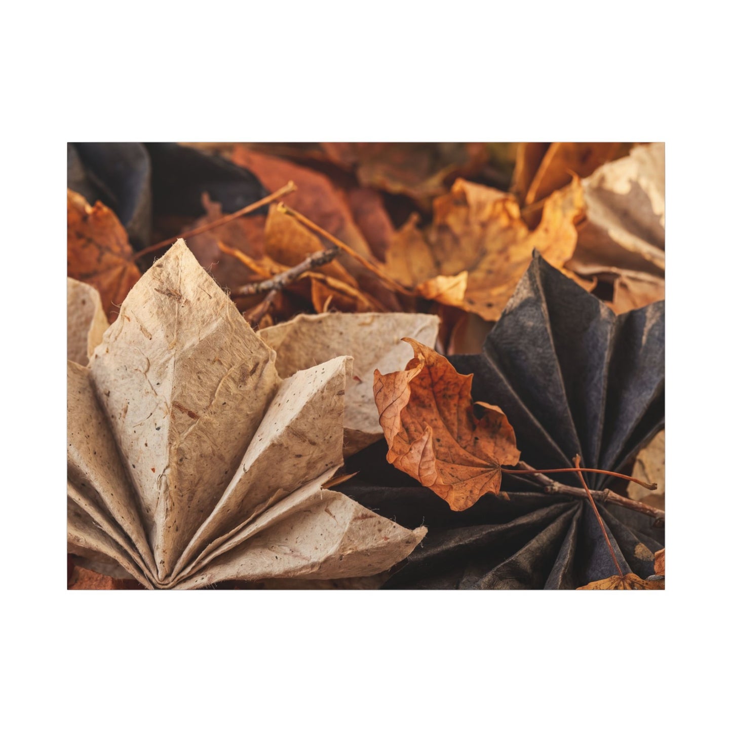 Paper Fold Texture Canvas Art | Elegant Japandi Art