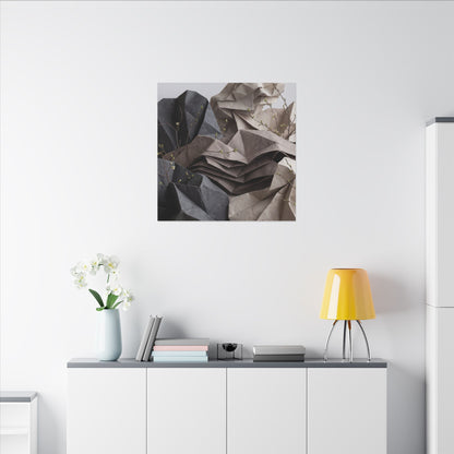 Neutral Paper Fold Canvas Art - Texture Japandi