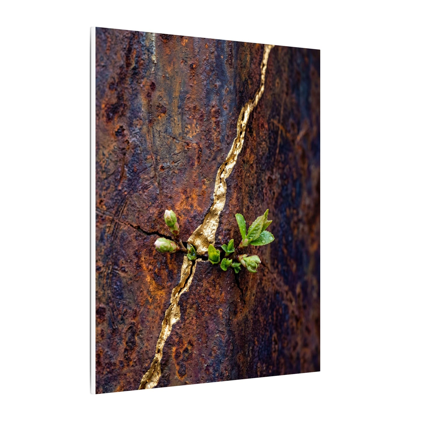 Overcast Rust Patina Canvas Art - Kintsugi Datsuzoku