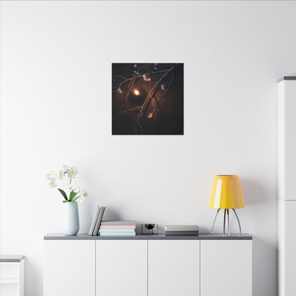 Datsuzoku Cherry Blossom Canvas Art - Dark Japandi Moody Minimal