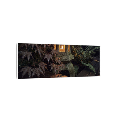 Moody Moonlit Garden Canvas Art - Shadow Zen Dark Japandi