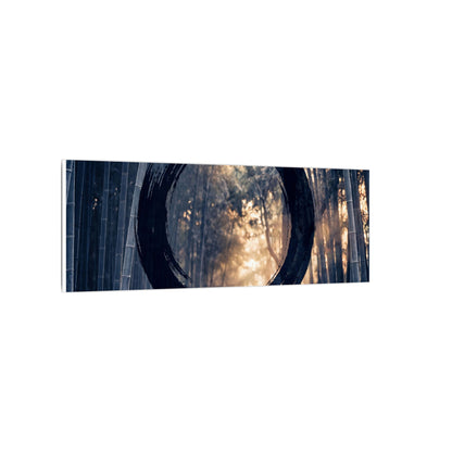 Bamboo Grove Canvas Art | Winter Zen Enso Art