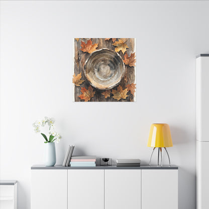 Ma Ceramic Bowl Canvas Art - Japandi Watercolor