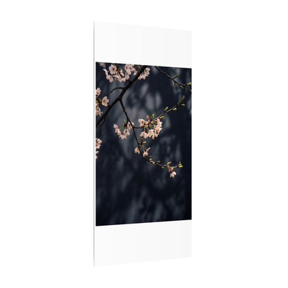 Cherry Blossom Moody Minimal Canvas Art | Bold Dark Japandi Art