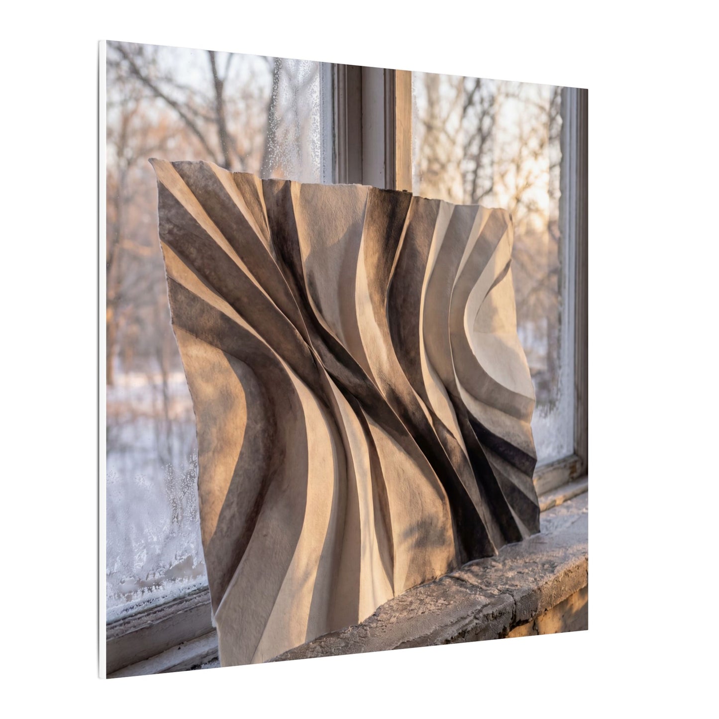 Mono No Aware Paper Fold Canvas Art - Japandi Minimal Line