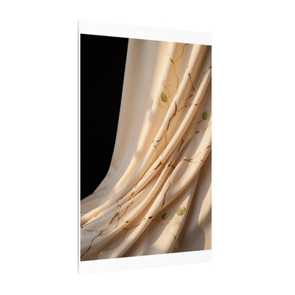 Golden Hour Silk Drape Canvas Art - Kintsugi Fukinsei