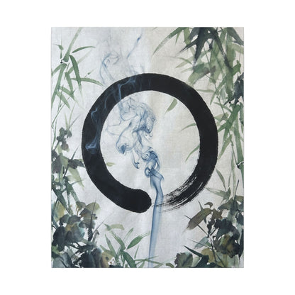 Zen Incense Smoke in Moonlight | Enso Canvas Art