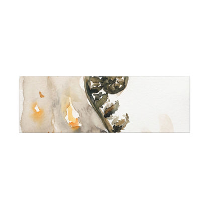 Fern Unfurling Watercolor Canvas Art | Earthy Japandi Art