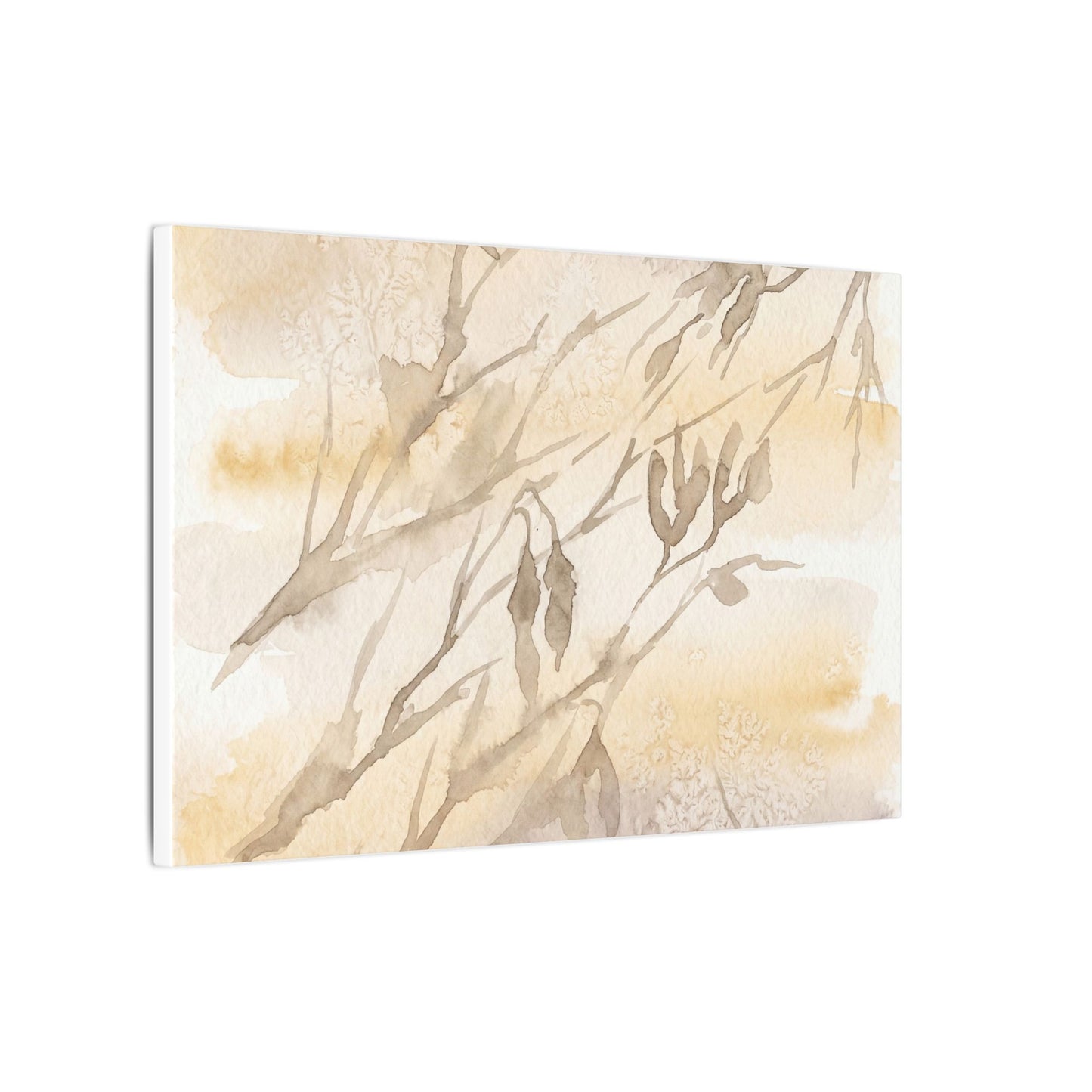 Shadow Play Winter Canvas Art | Japandi Warm Design
