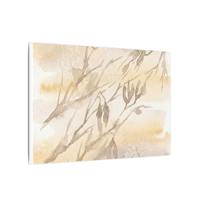 Shadow Play Winter Canvas Art | Japandi Warm Design
