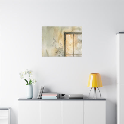 Ma Shoji Screen Canvas Art - Japandi Watercolor