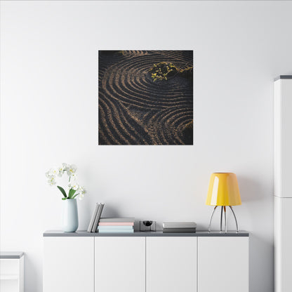 Spring Rock Garden Shadow Zen Canvas Art | Atmospheric Decor