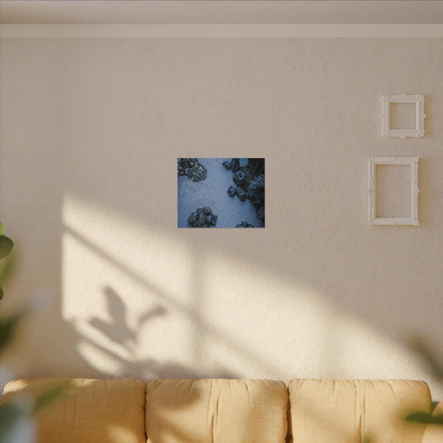 Contemplative Cherry Blossom Canvas Art - Karesansui Zen