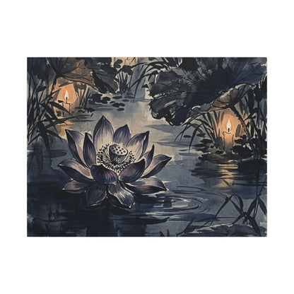 Fukinsei Lotus Flower Canvas Art - Zen Sumi E Art Print