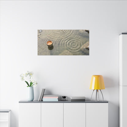 Water Ripple Canvas Art | Winter Japandi Japanese Pattern Art