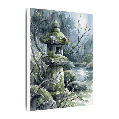 Moonlight Stone Lantern Canvas Art - Japandi Seijaku