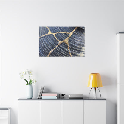 Shibui Water Ripple Canvas Art - Kintsugi Gold Repair