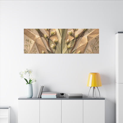 Kanso Paper Fold Canvas Art - Japandi Japanese Pattern