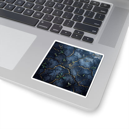 Cracked Earth Broken Beauty Sticker | Philosophical Kintsugi Art Art Print