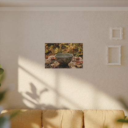 Golden Hour Ceramic Bowl Canvas Art - Japandi Fukinsei