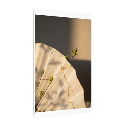 Paper Fold Gold Vein Canvas Art | Healing Kintsugi Art