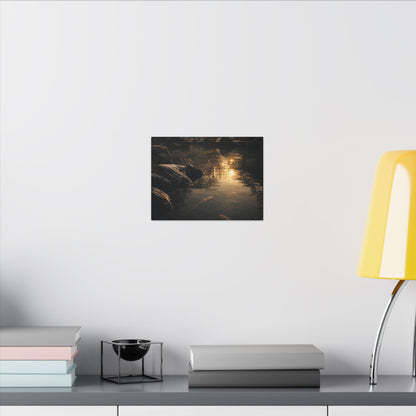 Winter Koi Pond Shadow Zen Canvas Art | Bold Decor