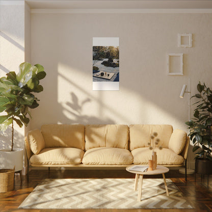 Zen Tea Ceremony in Golden Hour | Karesansui Canvas Art