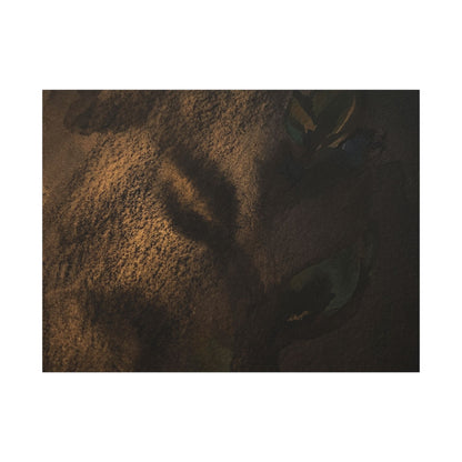 Candlelight Shadow Play Canvas Art - Dark Japandi Ma