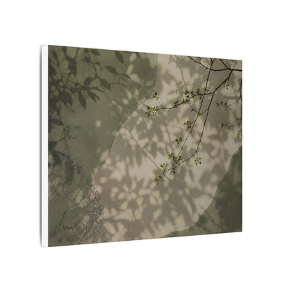 Neutral Shadow Play Canvas Art - Japanese Pattern Japandi