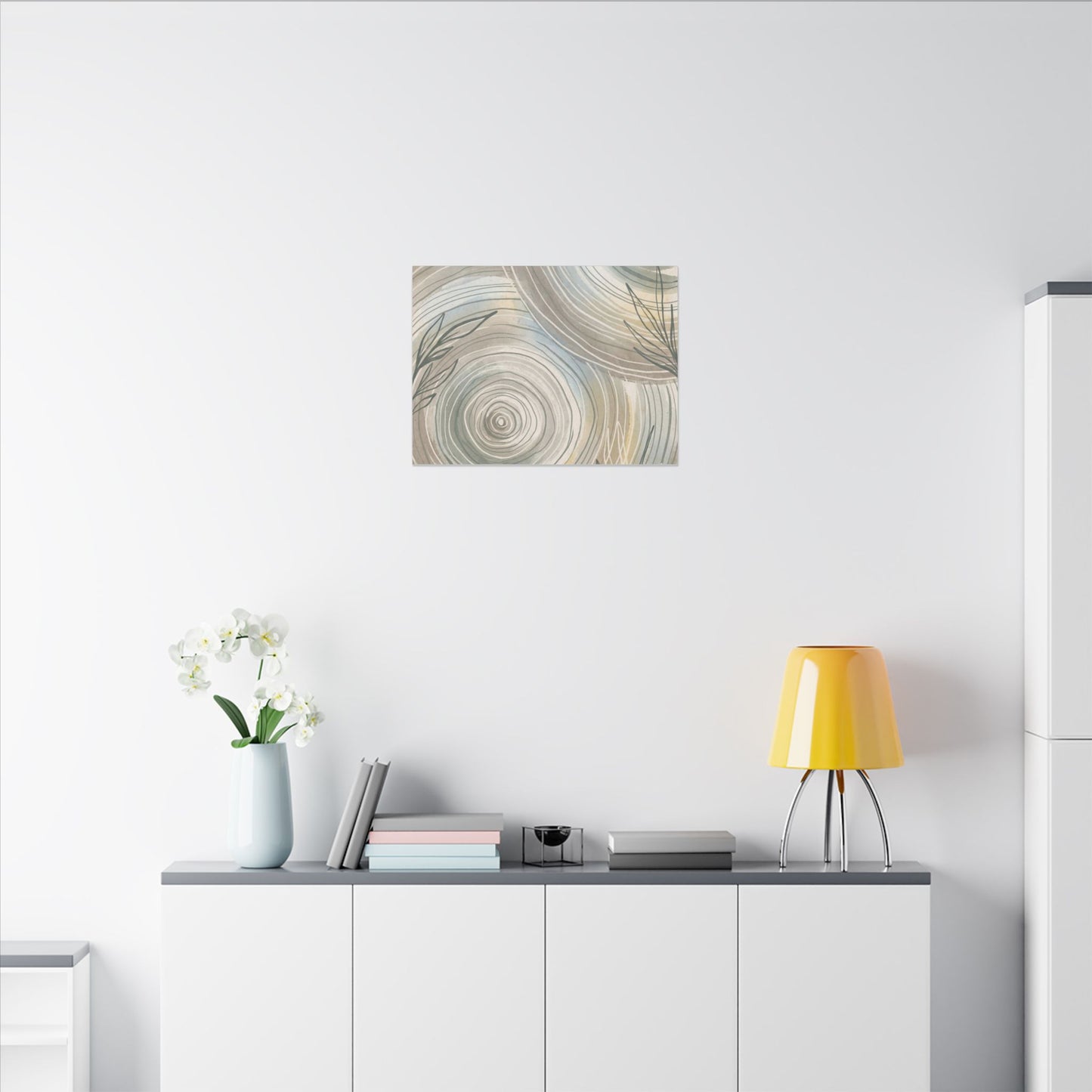 Kanso Water Ripple Canvas Art - Japandi Minimal Line