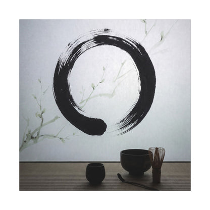 Tea Ceremony Enso Canvas Art | Peaceful Zen Art