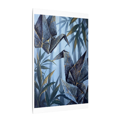 Paper Fold Canvas Art | Summer Kintsugi Crackle Gold Art